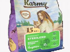 Корм Karmy для стерилизованных кошек с индейкой