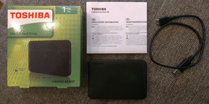 1 тб Внешний HDD Toshiba Canvio ready