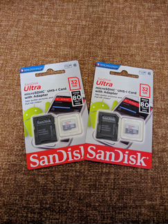 Карта памяти MicroSD SanDisk 32,64 gb