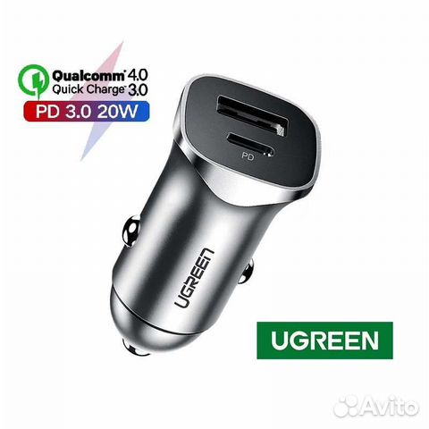 Авто зу Ugreen PD20W для iPhone (новое)