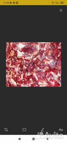 Обрезь мясная говяжья, печень для собак