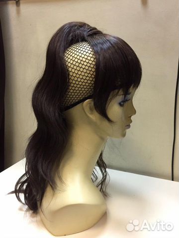 Накладной шиньон с челкой