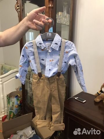 Комплект рубашка с брюками на подтяжках