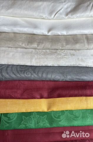 Скатерть лен 100 жаккард