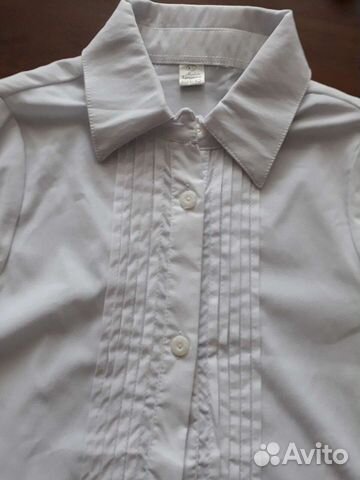 Блузка-рубашка белая