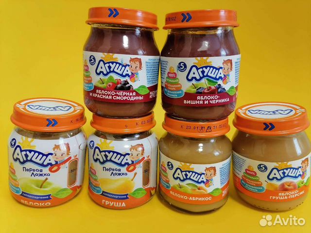 Фруктовое пюре Агуша обмен