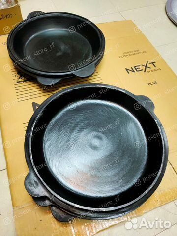 Крышка сковорода на 10л чугунный казан. +Обжиг