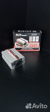 Инвертор автомобильный 12/220V AVS IN-600W