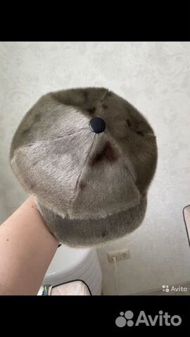 Меховая мужская кепка из нерпы,восмиклинка