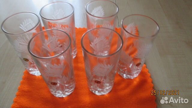 6 стаканов из СССР. Чешское стекло