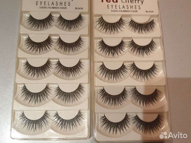 Накладные ресницы черные С55