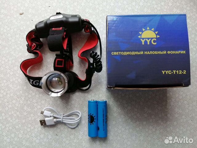 Налобный фонарь двухцветный YYC-T12-2