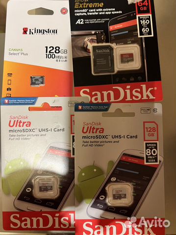 Карта памяти MicroSD 64gb 128 gb