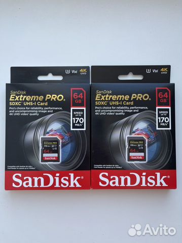 Карта памяти sandisk extreme pro sdxc 64gb sdsdxxy 064g gn4in