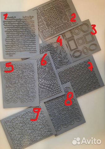 Инструменты для полимерной глины текстурные листы