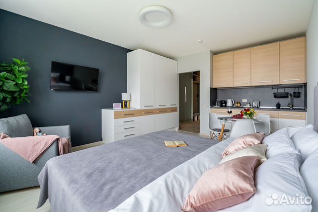 

Квартира-студия, 34 м², 2 кровати