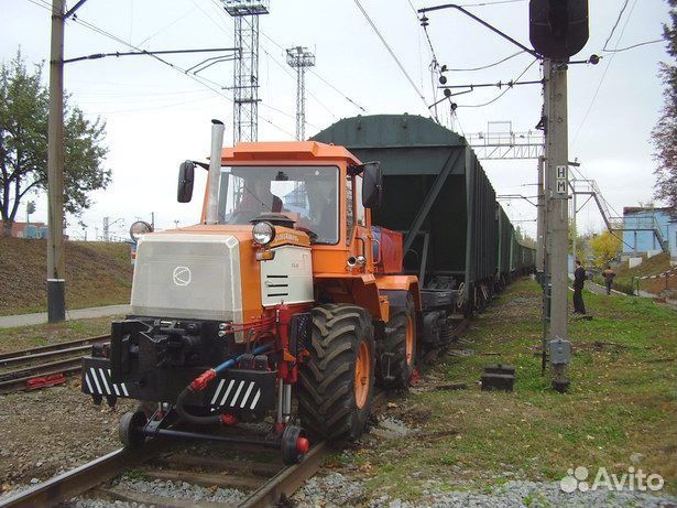 Колесно-рельсовый тягач крт-1 на базе трактора хта