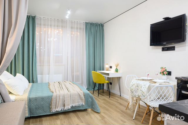 

Квартира-студия, 30 м², 2 кровати