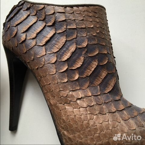 Ботильоны Baldan из змеиной кожи