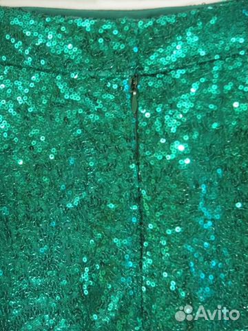 Юбка с пайетками зеленая Юбка с пайетками зеленая