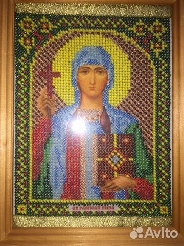 Именные иконы бисером на заказ