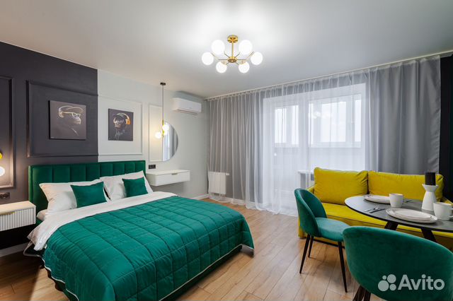 

Квартира-студия, 30 м², 2 кровати