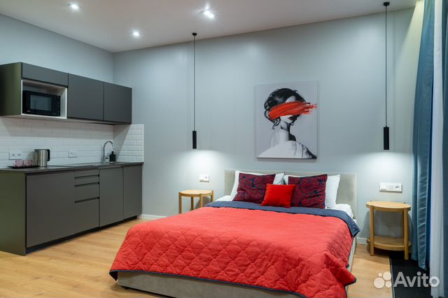

Квартира-студия, 35 м², 2 кровати