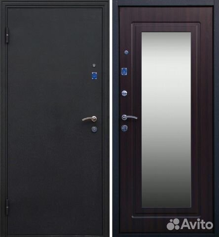 Входная дверь зеркалом