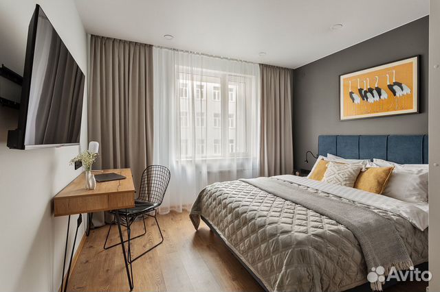 

Квартира-студия, 28 м², 2 кровати