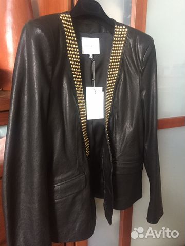 Кожаный пиджак Pierre Balmain