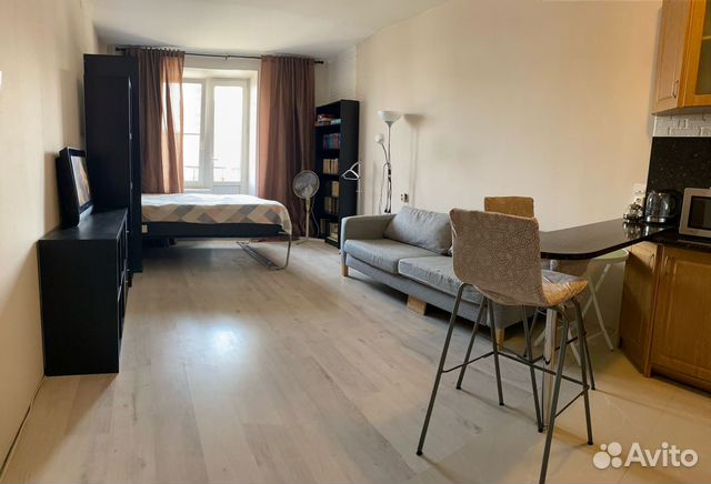 

Квартира-студия, 33 м², 2 кровати