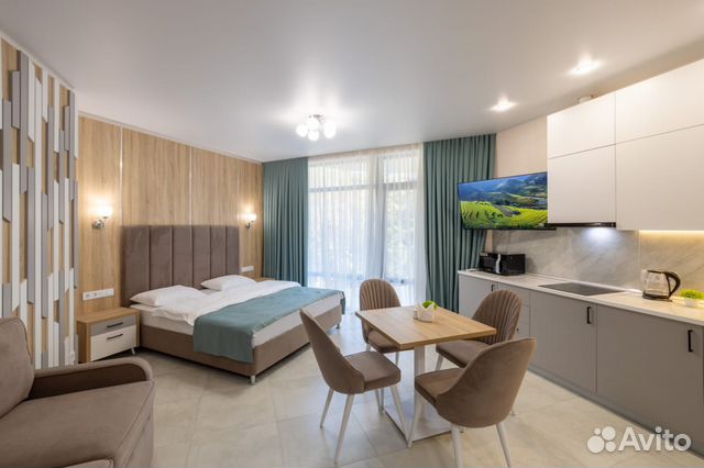 

Квартира-студия, 35 м², 2 кровати