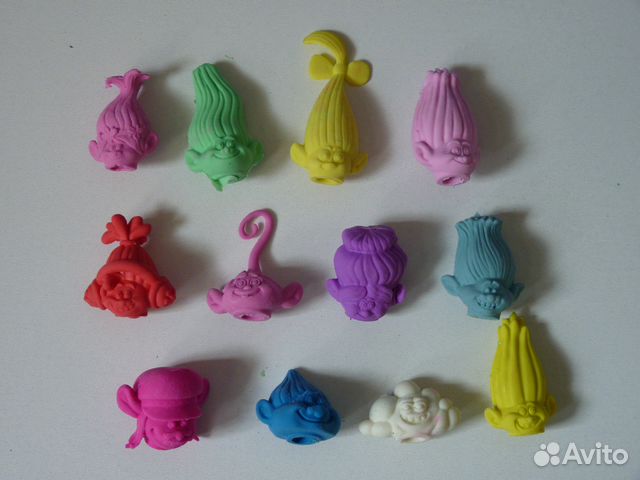 Коллекционные ластики Trolls, 12 штук Коллекционные ластики Trolls, 12 штук