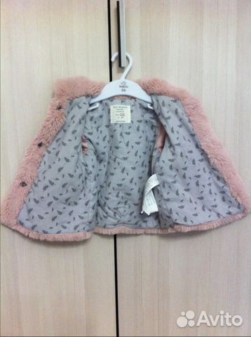Меховая курточка, Zara, р.86см, 12/18 мес