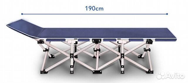 Раскладушка туристическая 190см*68см*34см/43см