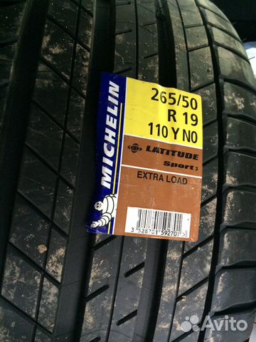 Новые Michelin Latitude Sport-3 NO 265/50 R19 Y