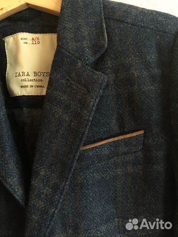 Пиджак zara 4/5лет 110см