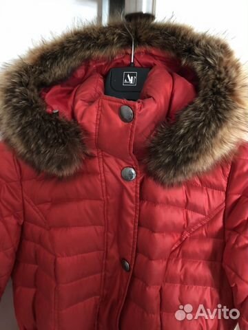 Пуховик 44 красный Finn Flare