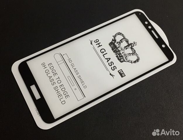 Honor 7c Стекло Crown 9H Glass Pro Черное 9H Хонор Honor 7c Стекло Crown 9H Glass Pro Черное 9H Хонор