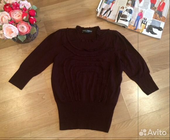 Бордовый джемпер женский Dolce Gabbana (оригинал)
