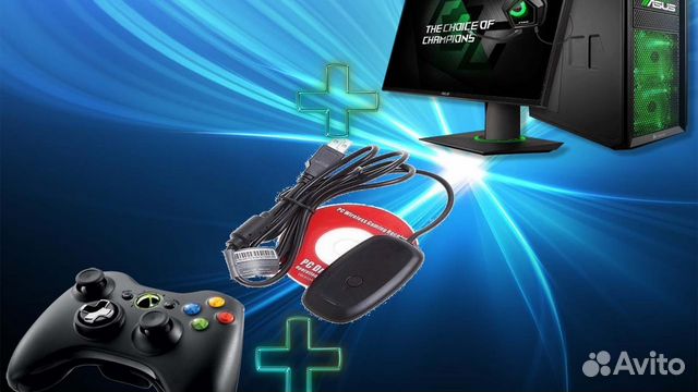 Ресивер для подключения геймпада Xbox 360 к PC