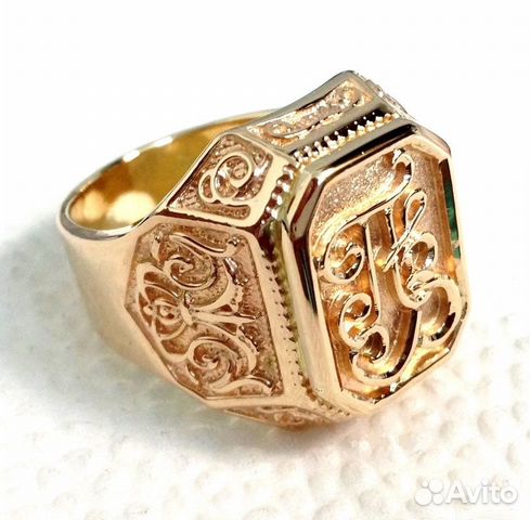 Золотая печатка с инициалами. Ваш материал Золотая печатка с инициалами. Ваш материал