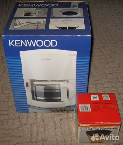 Кофеварка Kenwood с золот. фильтром Krups + фильтр Кофеварка Kenwood с золот. фильтром Krups + фильтр