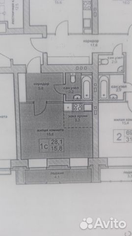 Студия, 28.1 м², 6/10 эт. Студия, 28.1 м², 6/10 эт.