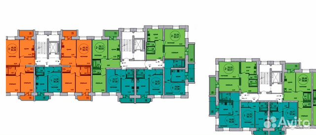 2-к квартира, 63 м², 5/9 эт.