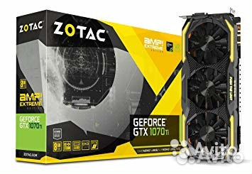 Продам zotac GTX 1070 Ti AMP Extreme