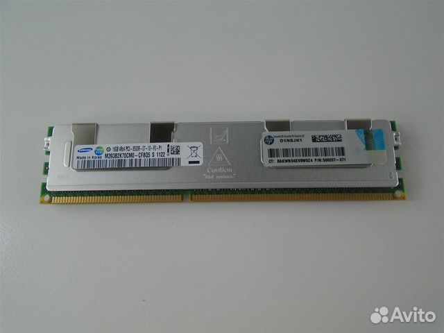 16Gb Серверная SAMSUNG PC3-8500R HP PN: 500207-071 16Gb Серверная SAMSUNG PC3-8500R HP PN: 500207-071