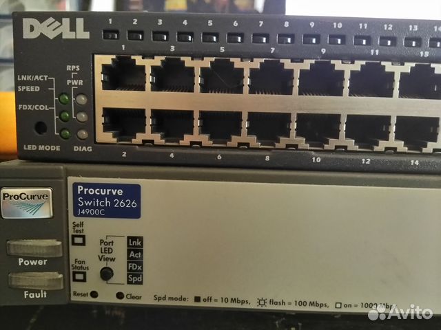 Коммутатор Dell 3048 и HP 2626 J4900C
