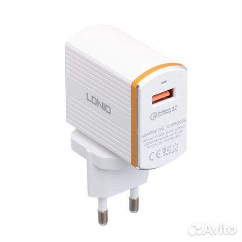 Зу с USB выходом Quick Charge 3.0 + кабель Type-C