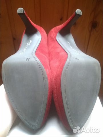 Туфли красные Tamaris. 36р. Велюр Туфли красные Tamaris. 36р. Велюр